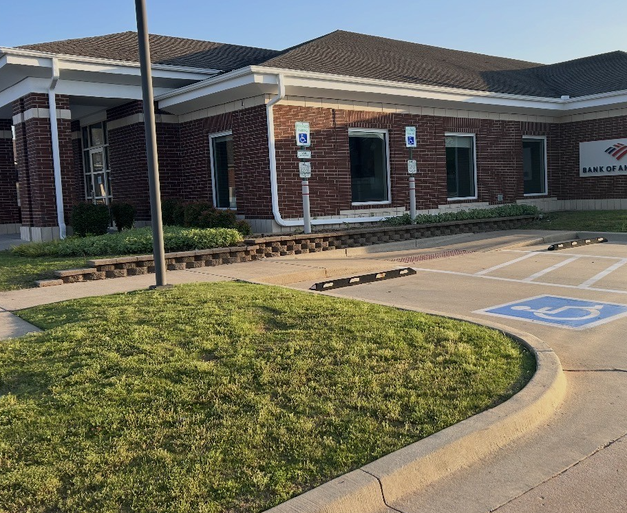 Brick commercial building